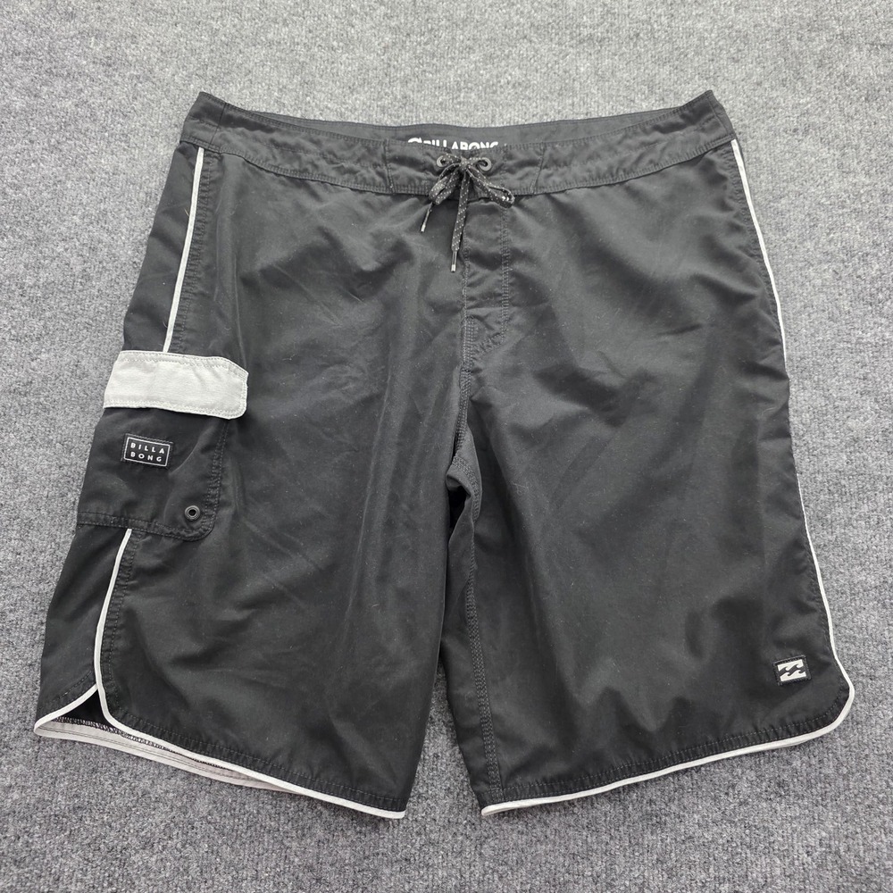 Billabong Board Shorts Mens 38 Black‎ Recycler 73 Originals Swim Trunks M161TBSE